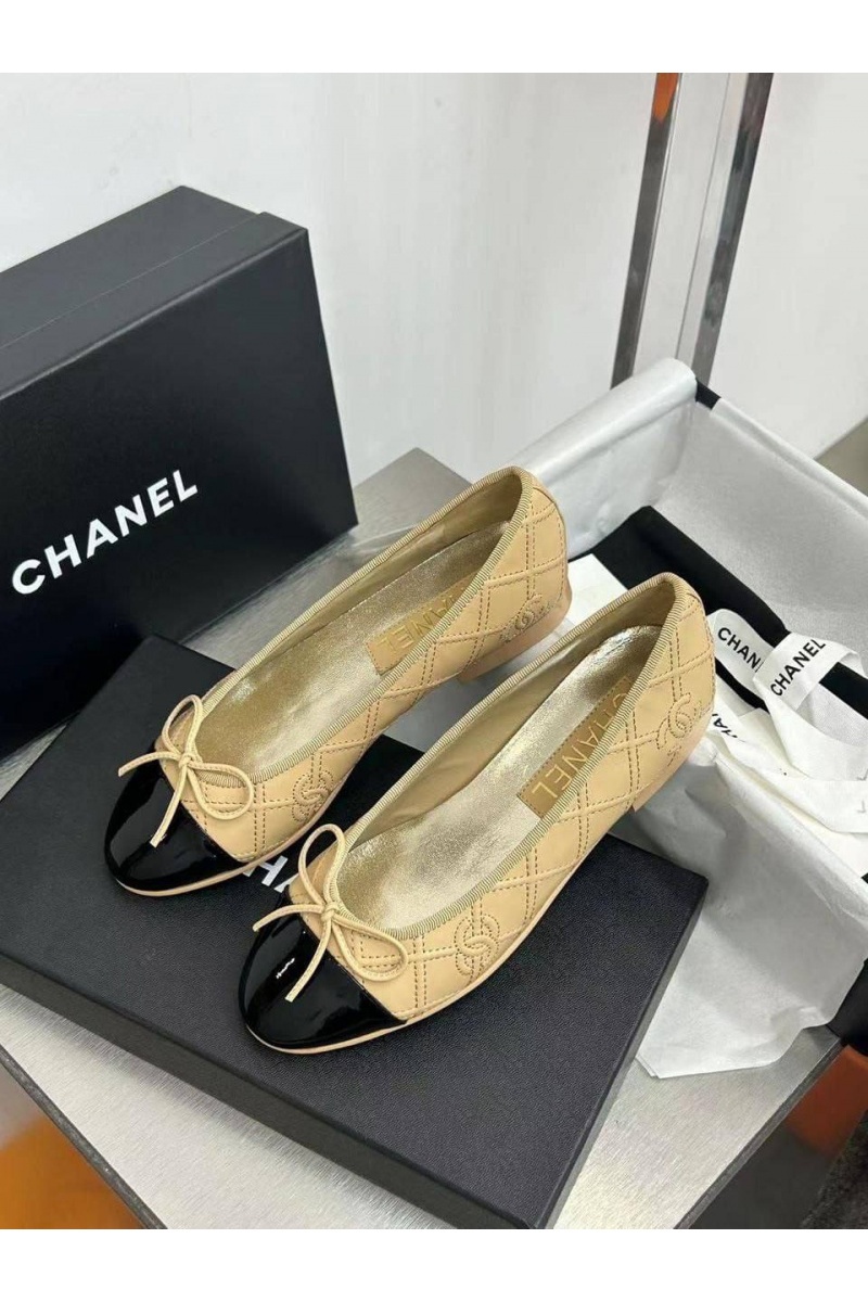 Chаnеl Женские кожаные балетки premium