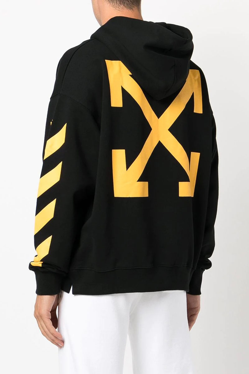 Off-White Чёрное худи Caravaggio Diag graphic-print
