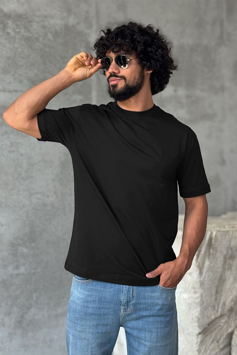 Loro Piana Мужская чёрная футболка