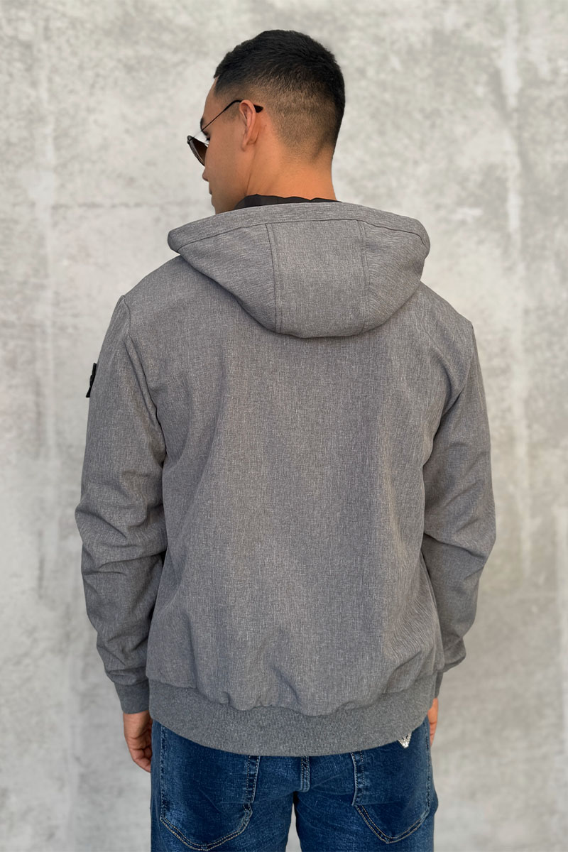 Stone Island Мужская куртка серого цвета compass-patch