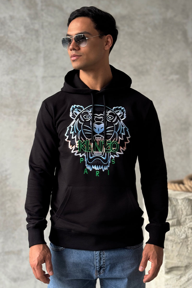 Kenzo Мужское худи Gradient Tiger logo-embroidered 