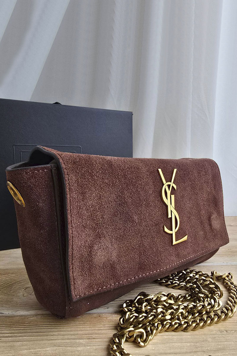 Yves Saint Laurent Замшевая сумка Kate 25x14 см