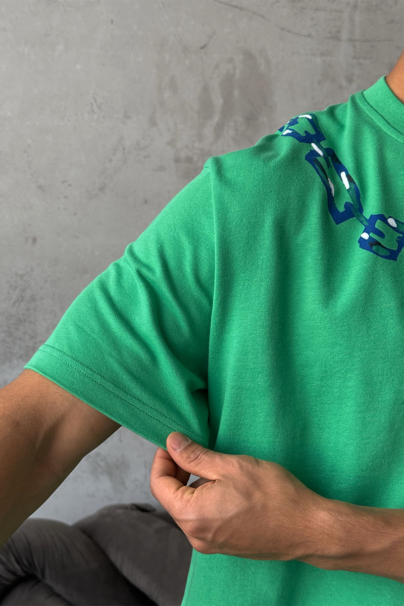 BV Оверсайз футболка chain print - Green