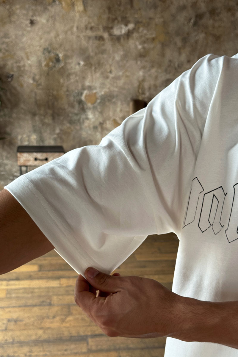 Palm Angels Белая оверсайз футболка logo print