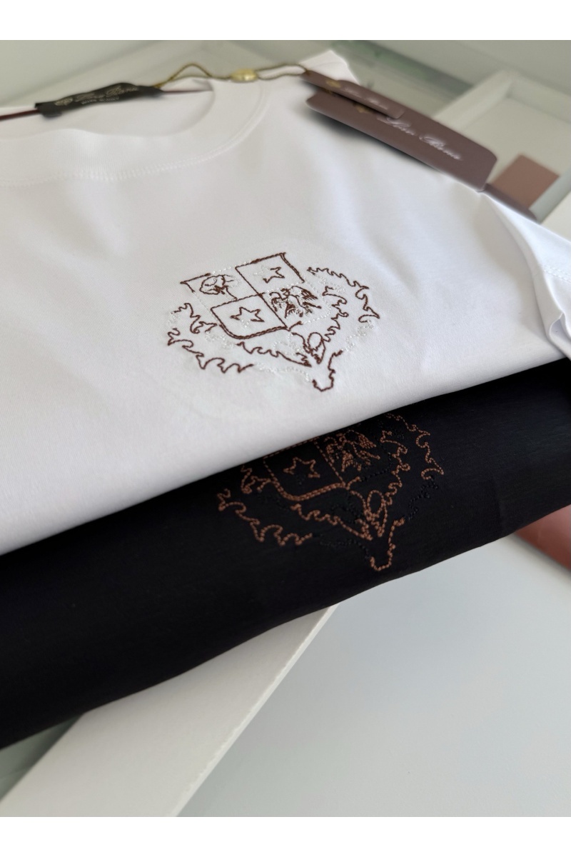 Loro Piana Мужская белая футболка premium