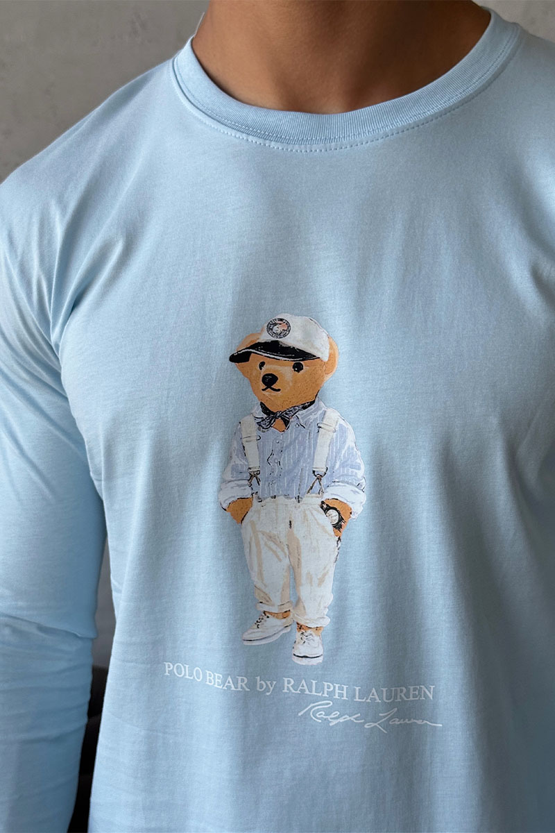 Polo Ralph Lauren Мужской лонгслив "Bear" - Blue