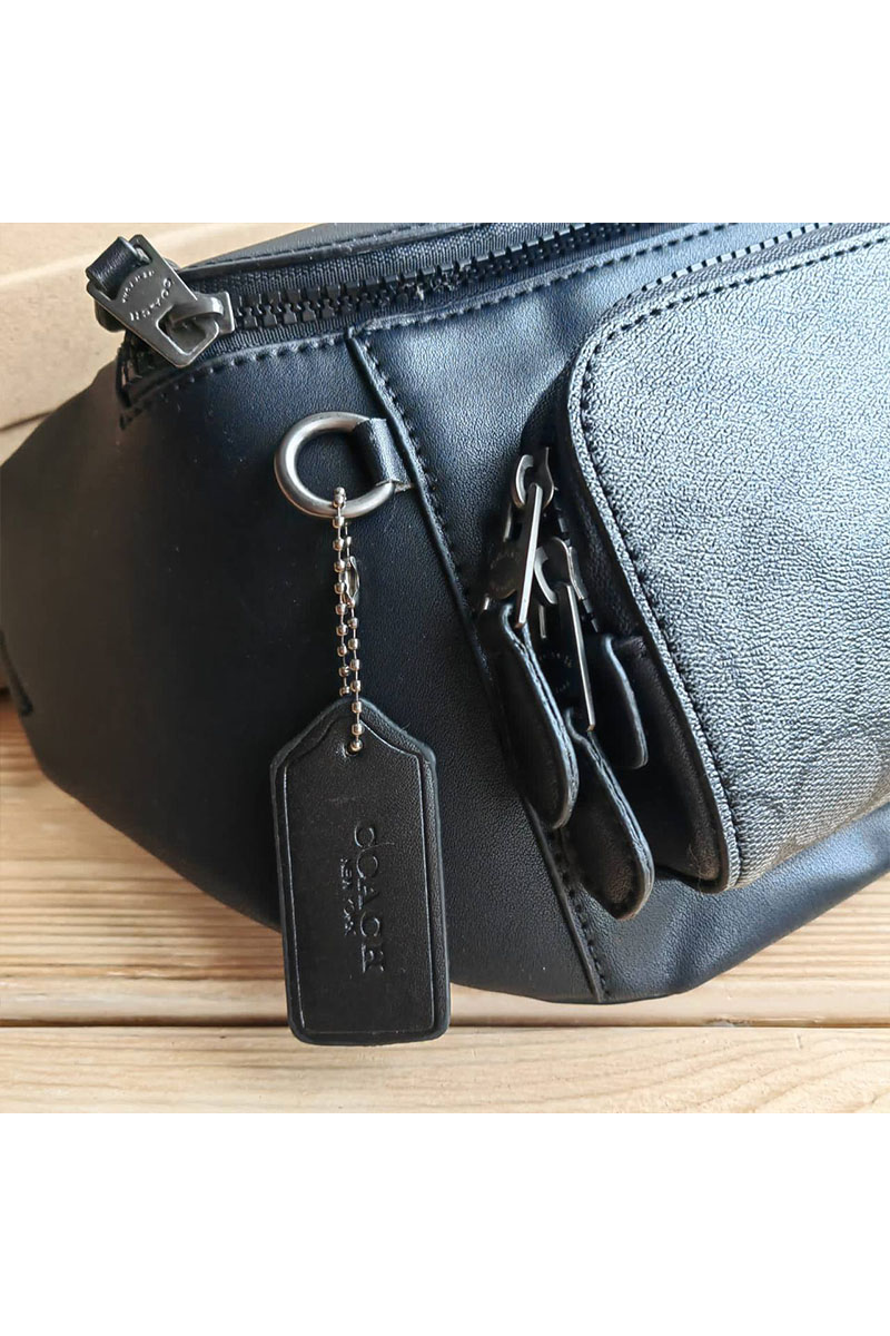 Coach Кожаная сумка на пояс Coach Track - Black*