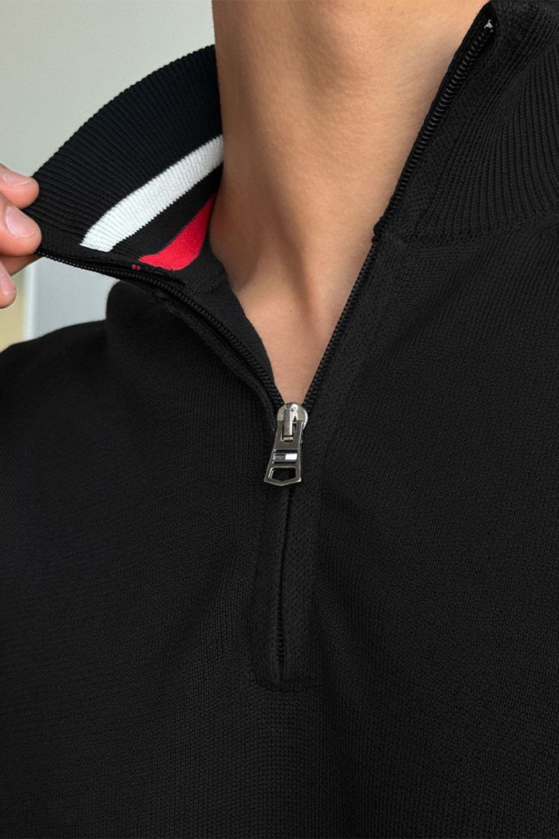 Tommy Hilfiger Кофта чёрного цвета quarter-zip