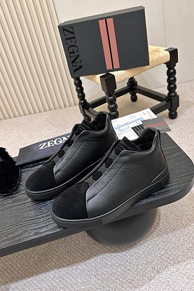 Кроссовки с мехом Triple Stitch high-top