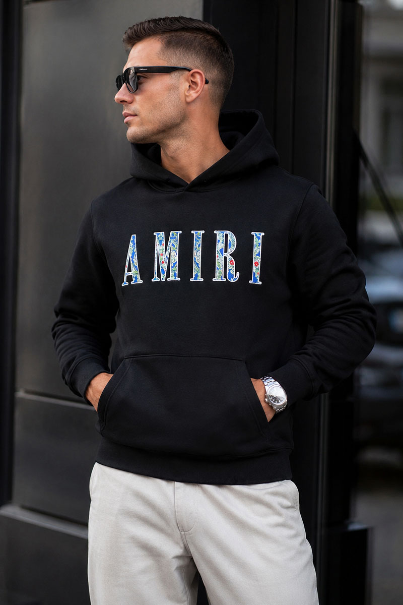 Amiri Мужское чёрное худи Paisley Core Logo
