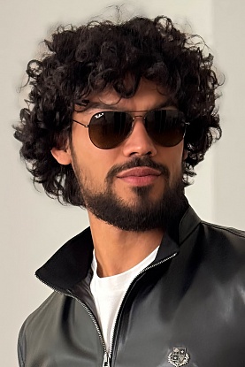 Солнцезащитные очки Aviator Large Metal - Brown