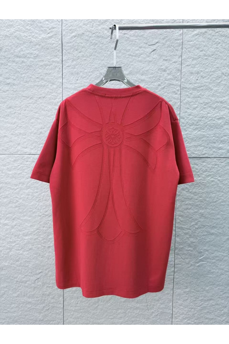 Chrome Hearts Красная оверсайз футболка premium