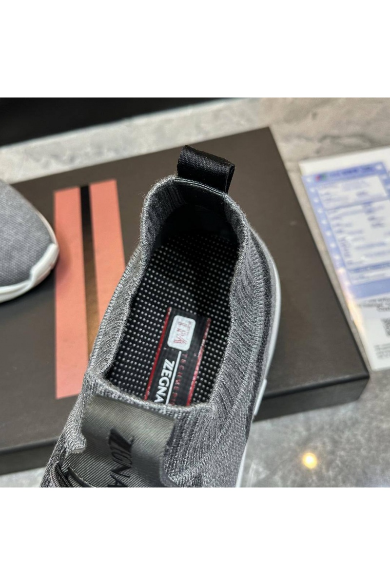 Zegna Мужские текстильные кроссовки 