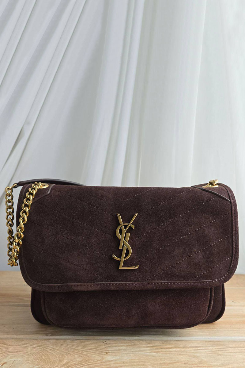 Yves Saint Laurent Замшевая сумка 22x15 см