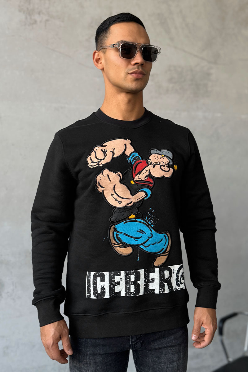 Iceberg Свитшот чёрного цвета Popeye 