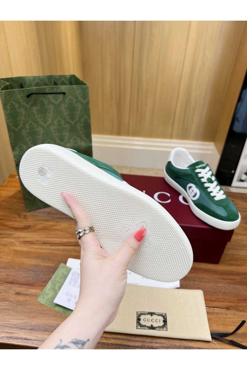 Gucci Женские замшевые кеды Premium - Green