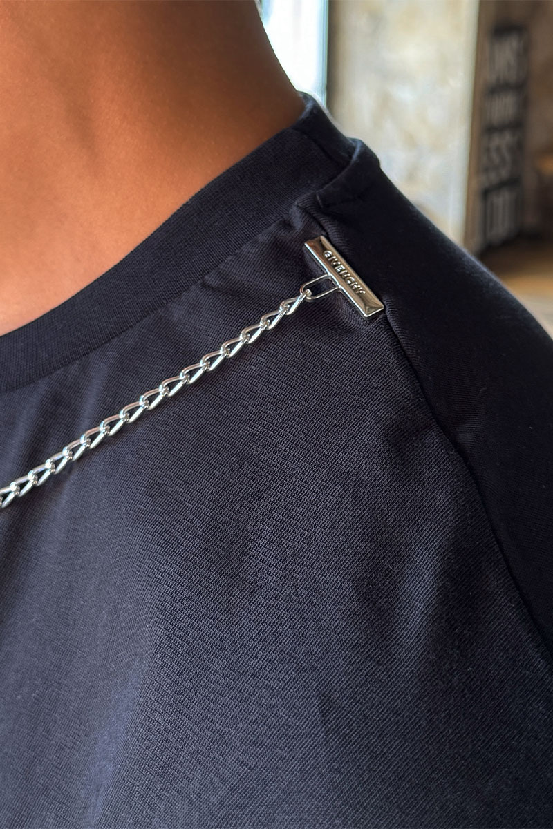 Givenchy Чёрная оверсайз футболка Chain