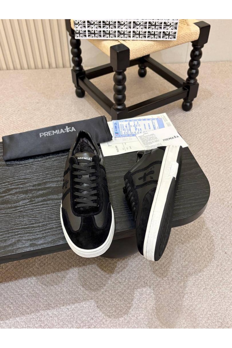 Premiata Комбинированные кроссовки с мехом Bonnie