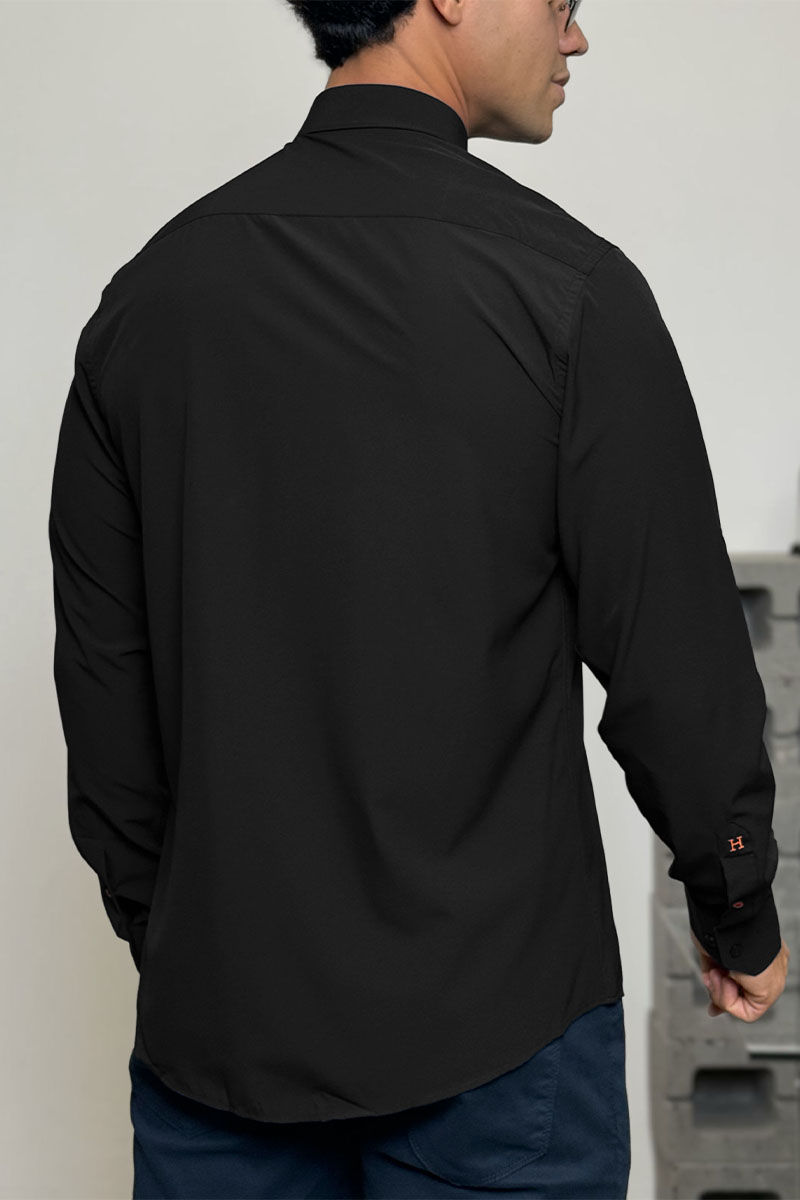 Hermes Мужская рубашка H embroidered - Black
