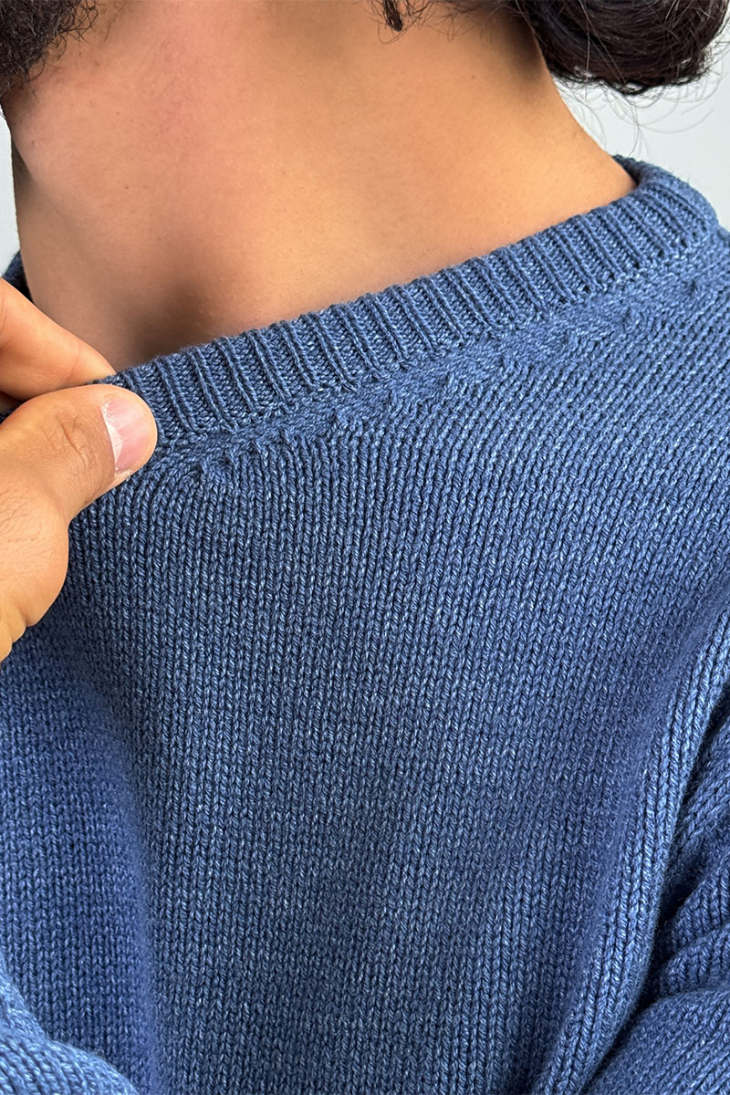 Loro Piana Мужской свитер цвета индиго 