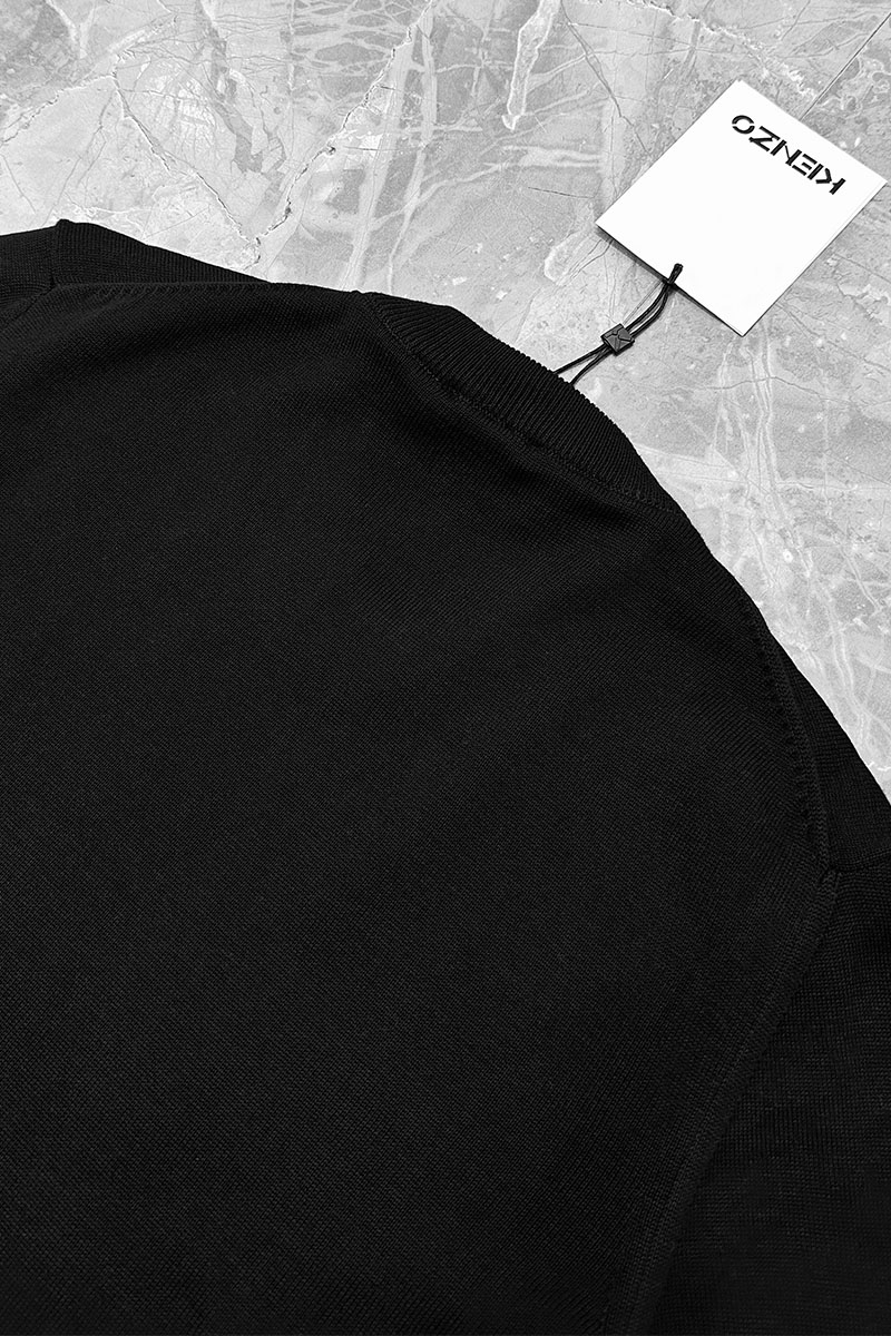 Kenzo Чёрный свитер Tiger logo-embroidered