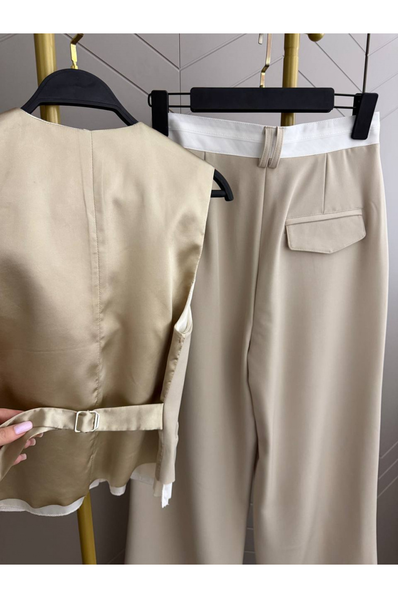 MIU MIU Женский бежевый костюм premium