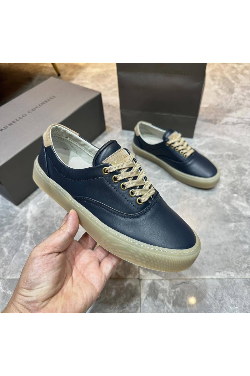 Brunеllо Сuсinеlli Кожаные кеды Sail low-top - Blue