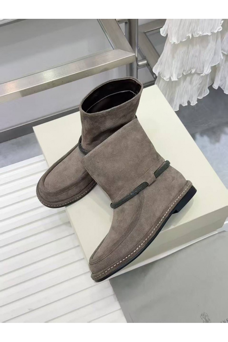 Brunеllо Сuсinеlli Женские замшевые сапоги premium - Beige