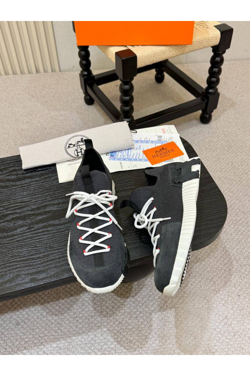 Hermes Текстильные кроссовки lift slip-on