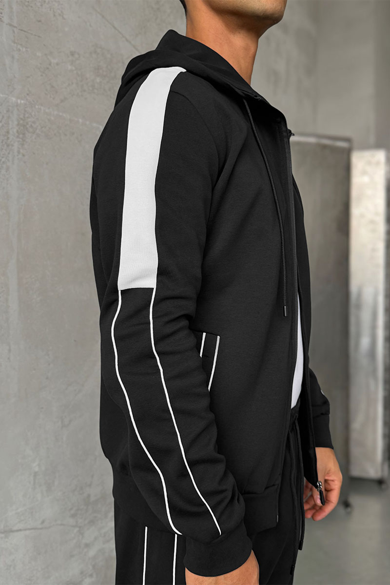 Hugо Воss Чёрная кофта на молнии 