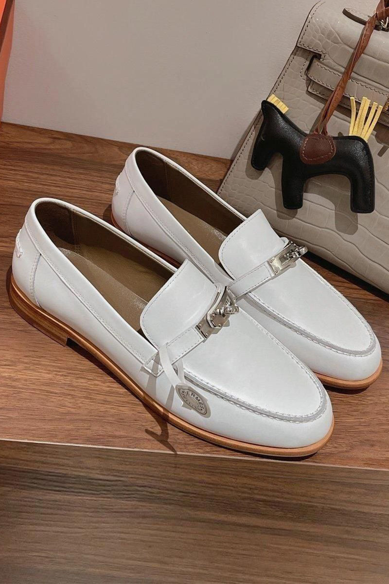 Hermes Женские кожаные лоферы 