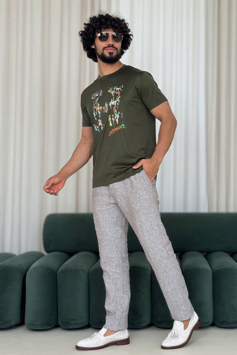Hermes Мужская футболка Premium - Green 