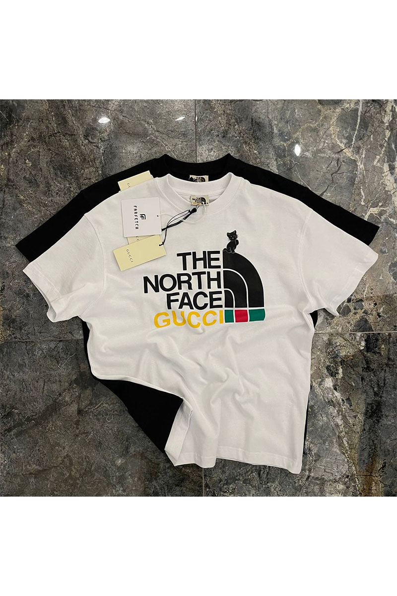 Gucci Белая оверсайз футболка TNF Collaboration