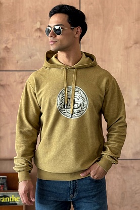 Мужское худи logo-print - Brown 