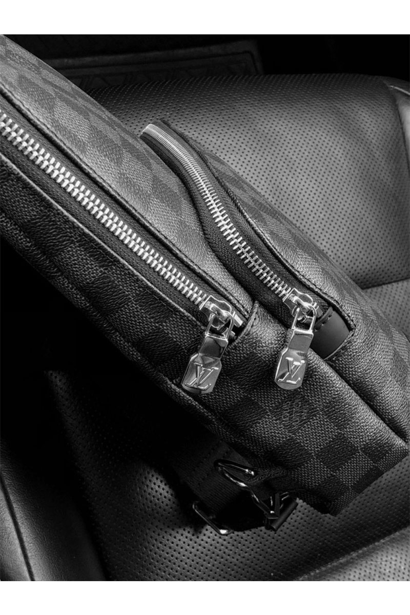 Lоuis Vuittоn Кожаная сумка Avenue Sling Damier Graphite 21x31x9 см