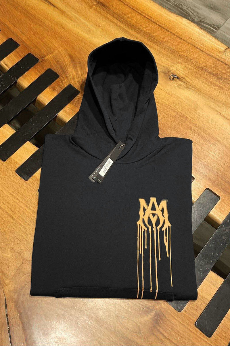 Amiri Мужское худи чёрного цвета logo-print