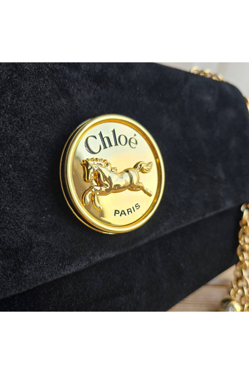 Chloe Замшевая сумка Small Heritage 28x17 см