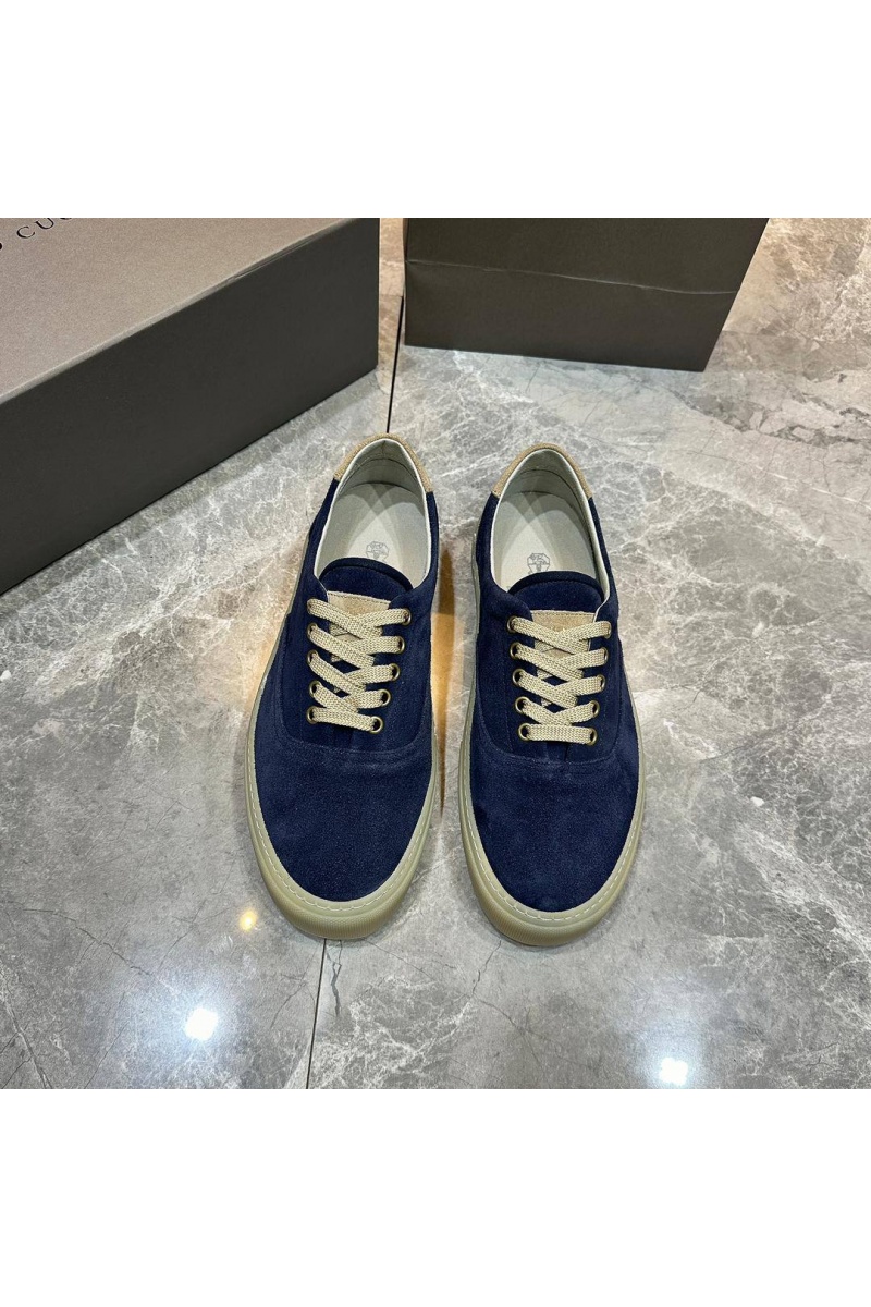 Brunеllо Сuсinеlli Замшевые кеды Sail low-top - Blue