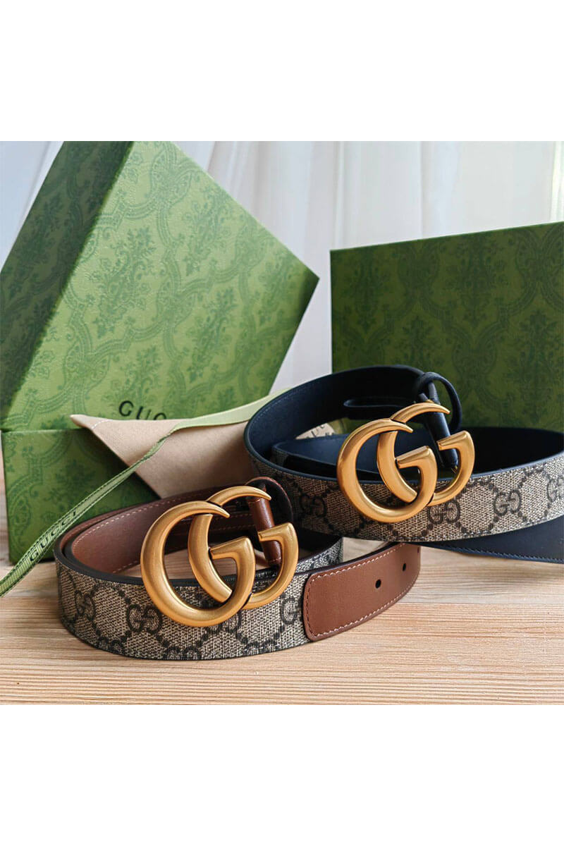 Gucci Комбинированный ремень GG Monogram (ширина 3см, длина 80 / 85 см)