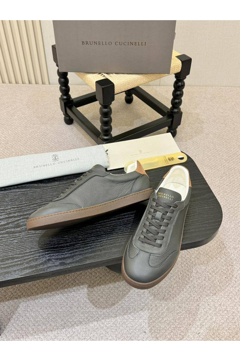 Brunеllо Сuсinеlli Кожаные кроссовки low-top - Grey