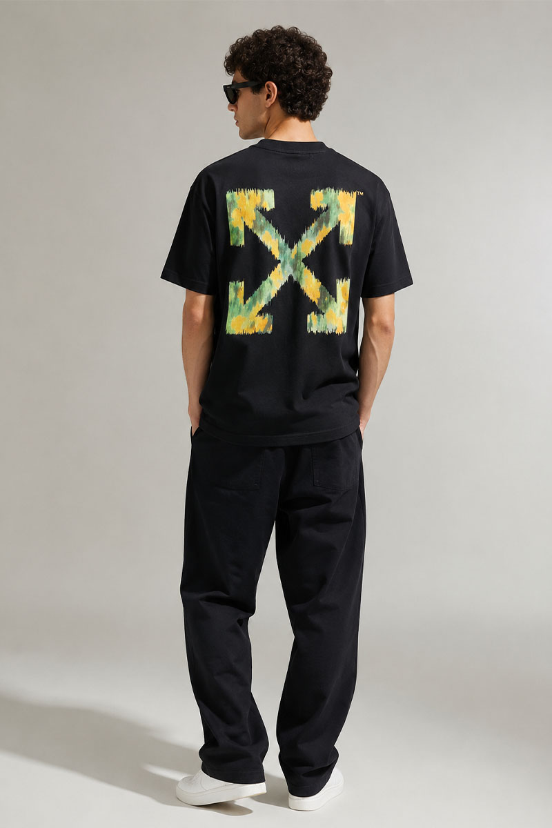 Off-White Чёрная оверсайз футболка Arrows