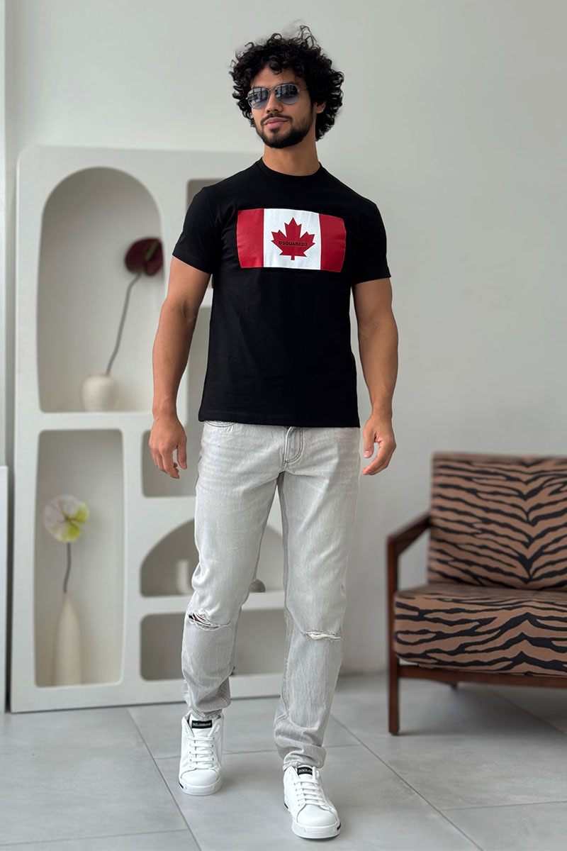Dsquared2 Футболка тёмно-синего цвета Flag of Canada