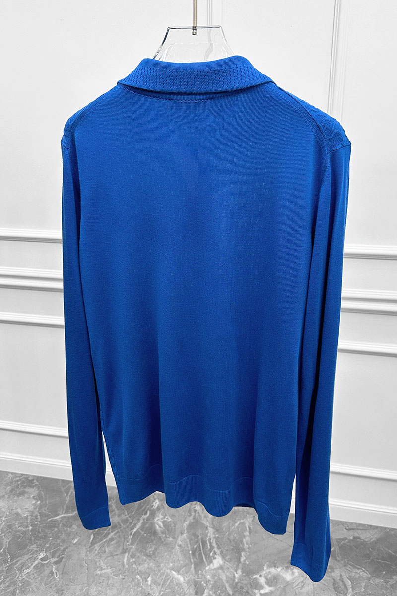 Zilli Поло с длинным рукавом zip-up - Blue
