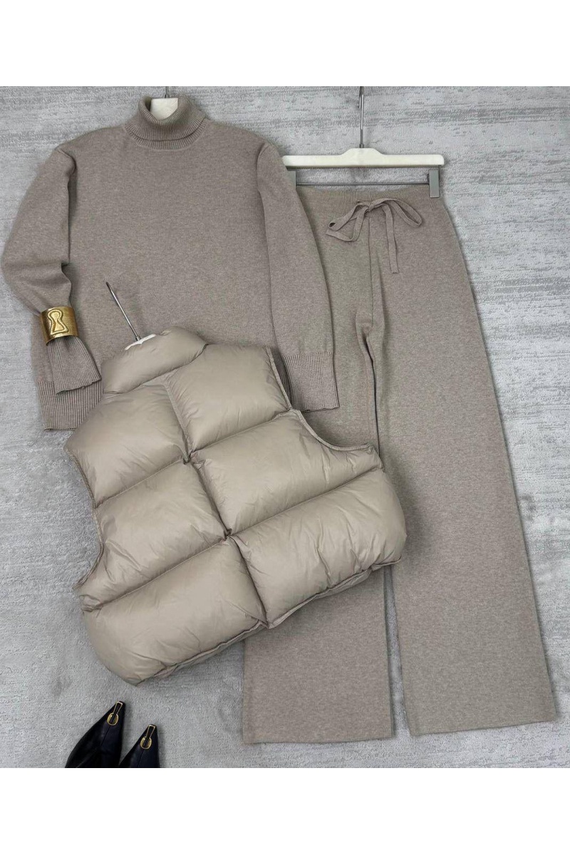 Schiaparelli Женский костюм тройка на флисе premium - Beige