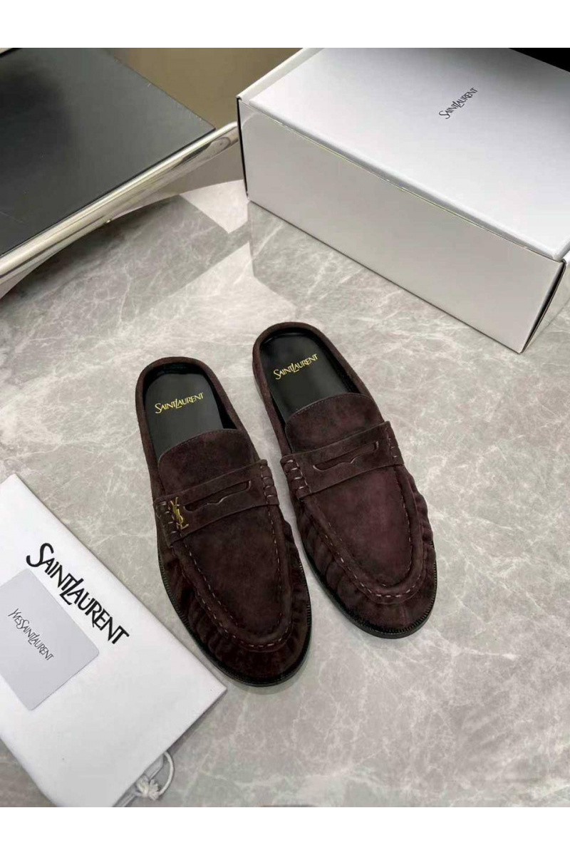 Yves Saint Laurent Женские замшевые мюли premium