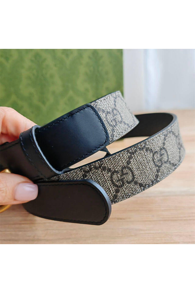 Gucci Комбинированный ремень GG Monogram (ширина 3см, длина 80 / 85 см)