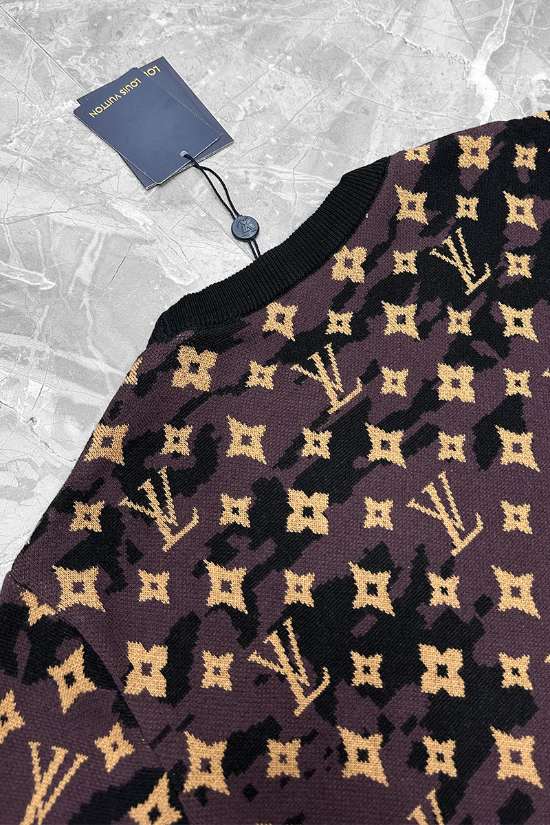 Lоuis Vuittоn Мужская кофта коричневого цвета monogram all-over