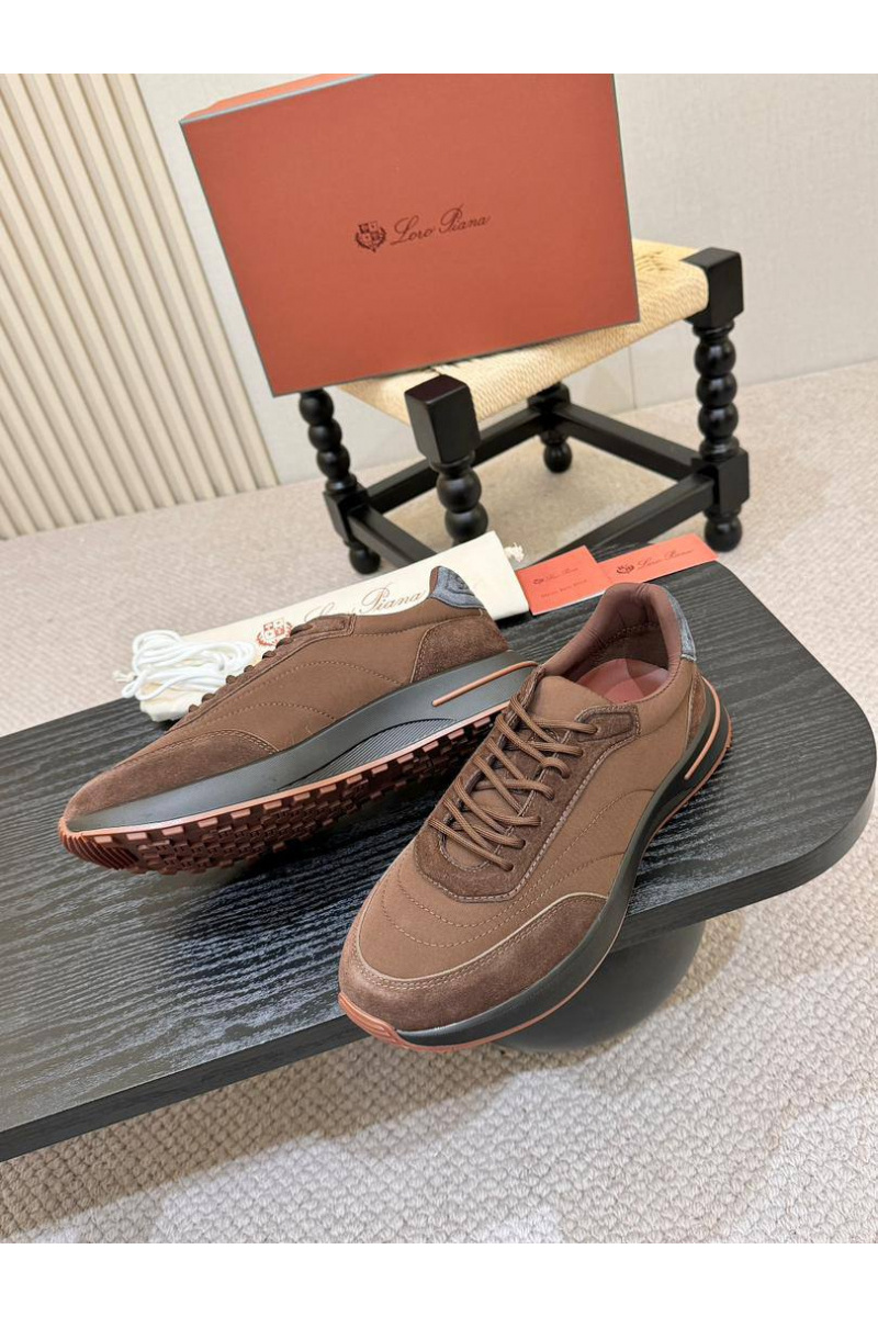 Loro Piana Мужские кроссовки Week End Walk - Brown